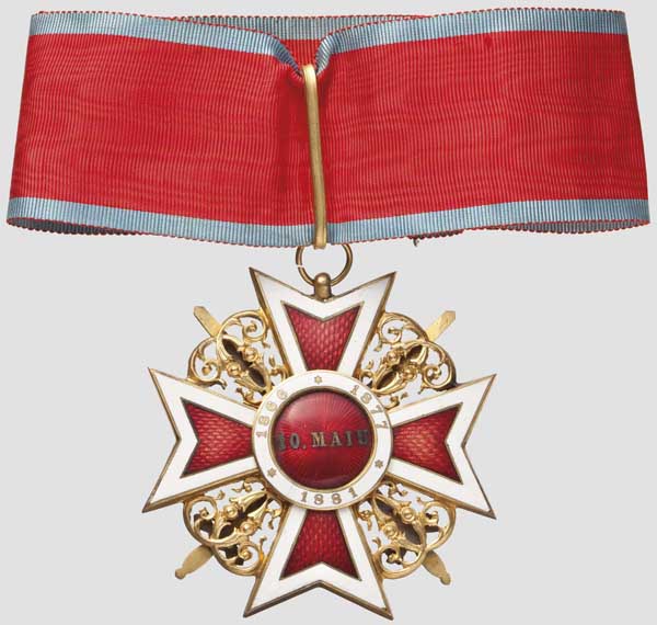Orden der Krone von Rumänien 1. Modell (1881 - 1932) - Kommandeurkreuz mit Schwertern, Zimmermann- - Image 2 of 2