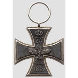 Eisernes Kreuz 2. Klasse 1813 - frühes (28 Teile-) Modell aus der ersten Verleihungszeit    In Eisen
