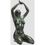 Arno Breker (1900 - 1991) - Verliebtes Mädchen Bronzeskulptur (1977), signiert "A. Breker",