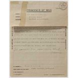Hermann Göring - Brief aus der Nürnberger Haft, Poststempel 13.2.1946 Maschinegeschrieben mit