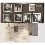 Urkunden und Fotoalbum Fallschirmjäger - Einsatz auf Kreta Urkunde für das Ärmelband "Kreta",