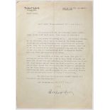 Schreiben Reinhard Heydrich an Bernhard Woldenga Maschinengeschriebener Brief an Bernhard