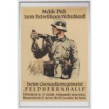 Plakat "Grenadierregiment Feldherrnhalle" Mehrfarbig gestaltetes Plakat "Melde Dich ...