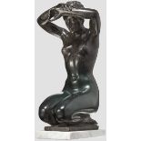Arno Breker (1900 - 1991) - "Die Kniende" Bronze, grüne und anthrazitfarbene Patina, an der