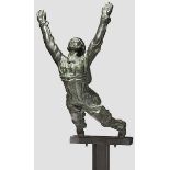 Hermann Göring - Bronzeskulptur "Paracadutista" von Ezio Mutti   Bronze mit schwarzgrüner Patina,