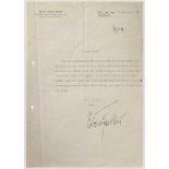 Roland Freisler - signierter Brief des Präsidenten des Volksgerichtshofes an Kurt Daluege, 1942