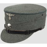 A service kepi for the forestry service Field-grey wool covered body and visor, medium green wool