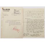 Victor Lutze - ausführliche Neujahrsgrüße 1926/27 an Emile Maurice Briefpapier mit leichter