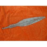 LARGE BRONZE SPEAR HEAD 21 ½ INCHES.    A very large cast bronze tanged spear head with wide leaf