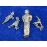 GRAND TOUR ERA BRONZE FIGURES. 4x cast bronze after the antique figures, typical of the items