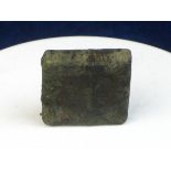 GEORGIAN COIN WEIGHT.   A larger than normal bronze coin weight in bronze, size is 1x1 inches, the