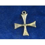 BRONZE PILGRIM’S CROSS PENDANT.  A large cross pendant dating from C15th or earlier , it measures