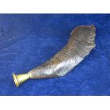 1807 DATED FRENCH SHEPHERS BUGLE.  A scarce French folk art shepherds bugle made from a natural