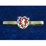 CLAN WALLACE SILVER TIE CLIP.  A silver and enamel tie clip for a member of the Scottish Clan of