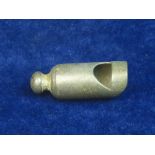 C17th PEWTER WHISTLE. Found in London a small pewter whistle, 1 ½ inches long in excellent condition