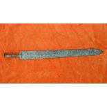 CHINESE HAN DYNASTY BRONZE SWORD.  An exactly as excavated example of a traditional Chinese bronze