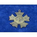 1745 DATED JACOBITE CROSS PENDANT.  A most unusual hand- made pendant in the form of a 5-pointed