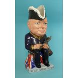 Winston Churchill: a good toby jug designed by Clarice Cliff for Wilkinson depicting Churchill as
