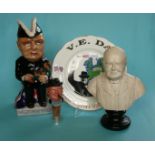 Winston Churchill: a toby jug by Kevin Francis numbered 160 of 250, 262mm, circa 1995, a white