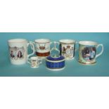 A Royal Crown Derby small loving cup for 1997 golden wedding with certificate, another for William