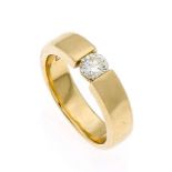 Brillant-Ring GG 750/000 mit einem Brillanten 0,50 ct W/VSI, RG 57, 10,1 g Start Price: €700