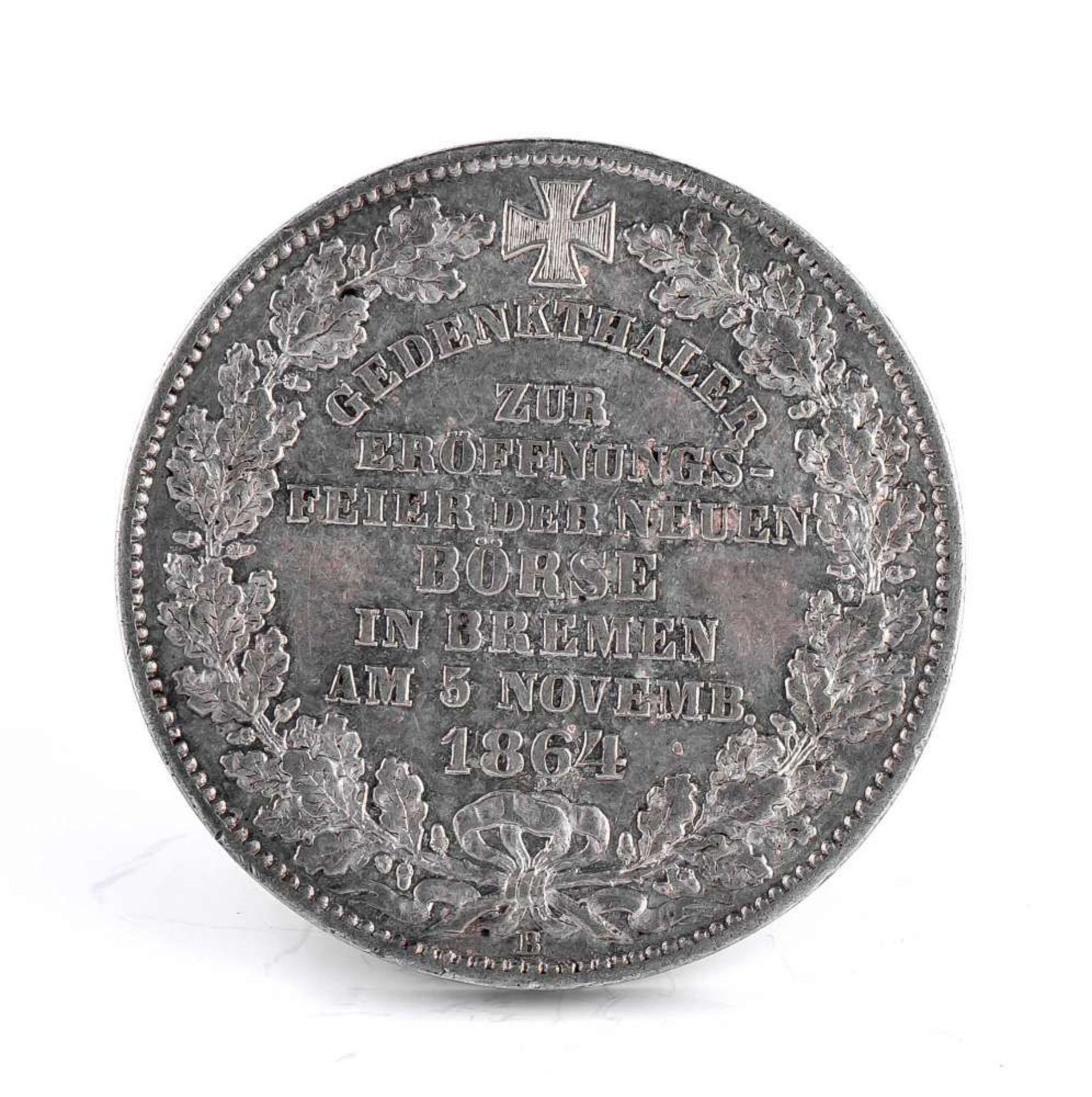 Bremen, Thaler 1864, Eröffnung der Börse, vz Start Price: €50 - Image 2 of 2