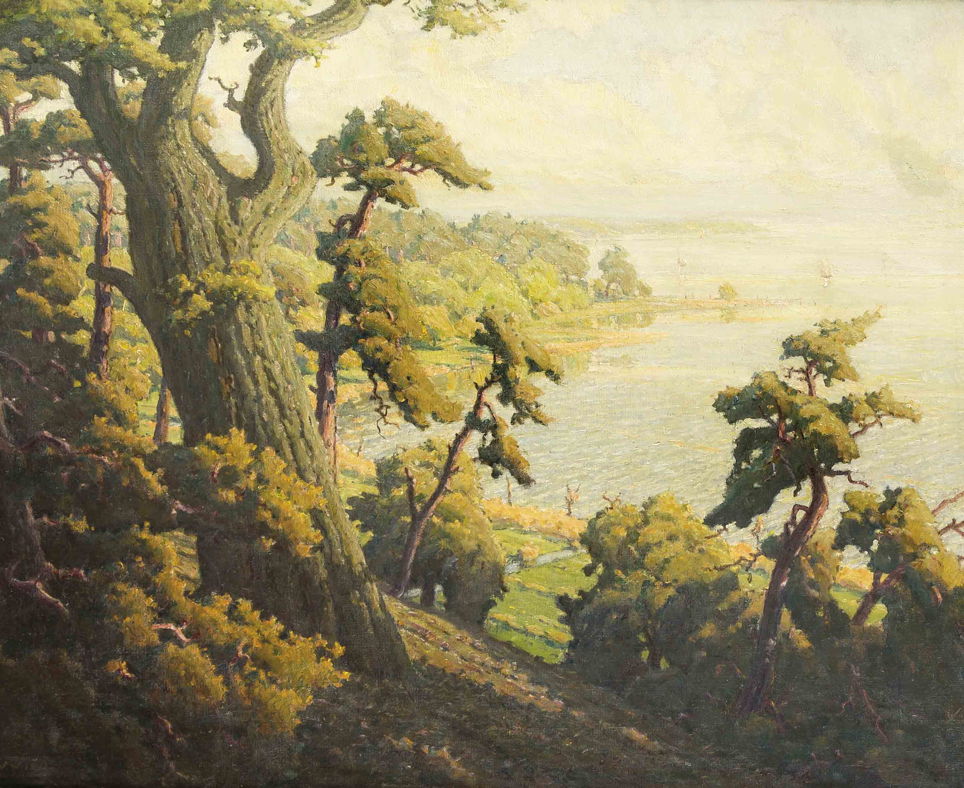 Wilhelm Wilcke (1885-1979), Landschaftsmaler aus Templin, studierte in Breslau,sommerlicher Blick