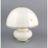 Tischlampe, Murano, 2. H. 20. Jh., Vetri Murano, runder Stand, bauchiger Korpus, Glocke