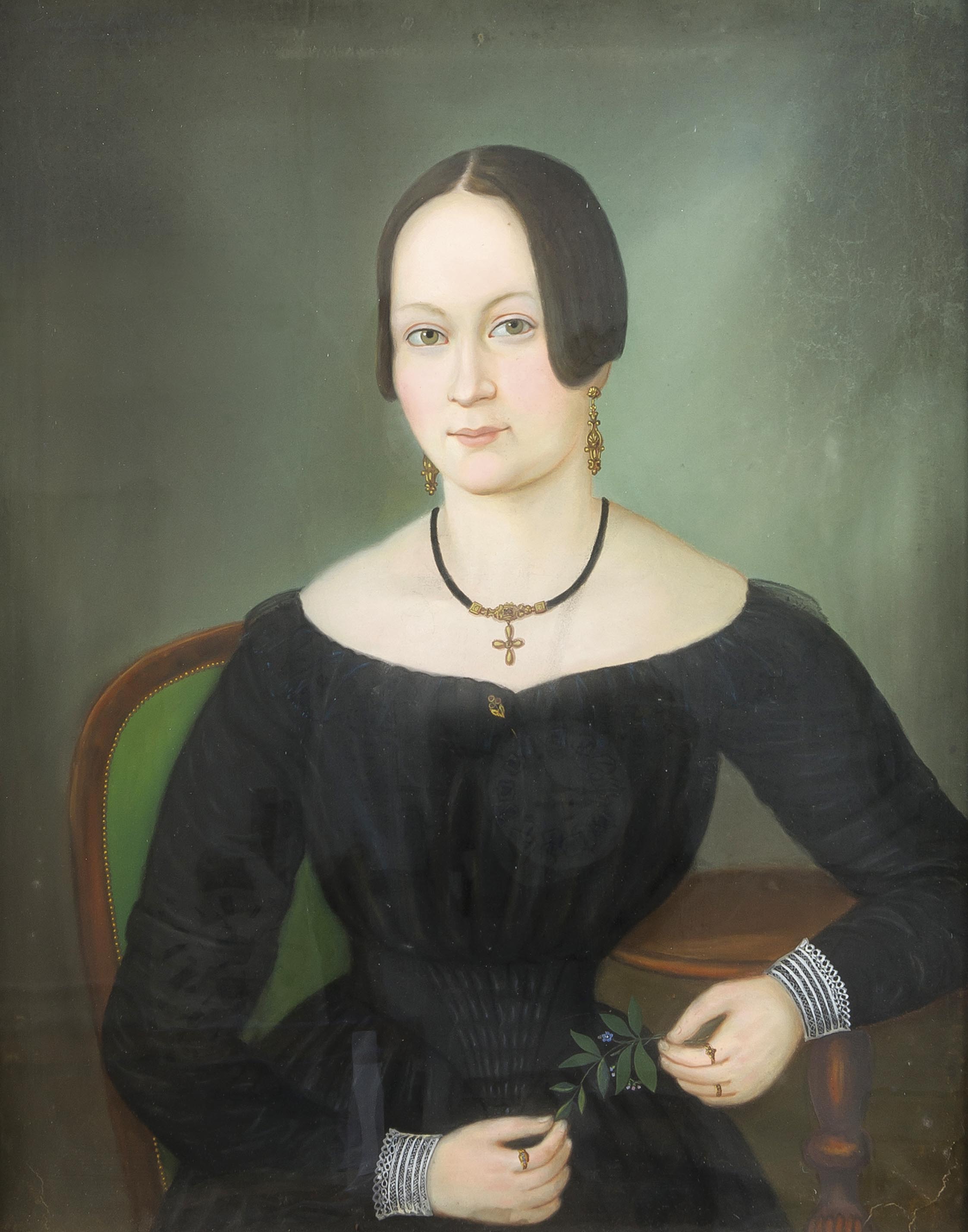 Zwei Biedemeierportraits um 1840, Bildnis der Rosina Christina Auguste Plager (1824-1850),sowie - Image 2 of 2