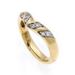 Brillant-Ring GG/WG 750/000 mit Brillanten, zus. 0,20 ct W/SI, RG 53, 4,9 g  Mindestpreis: 140 EUR