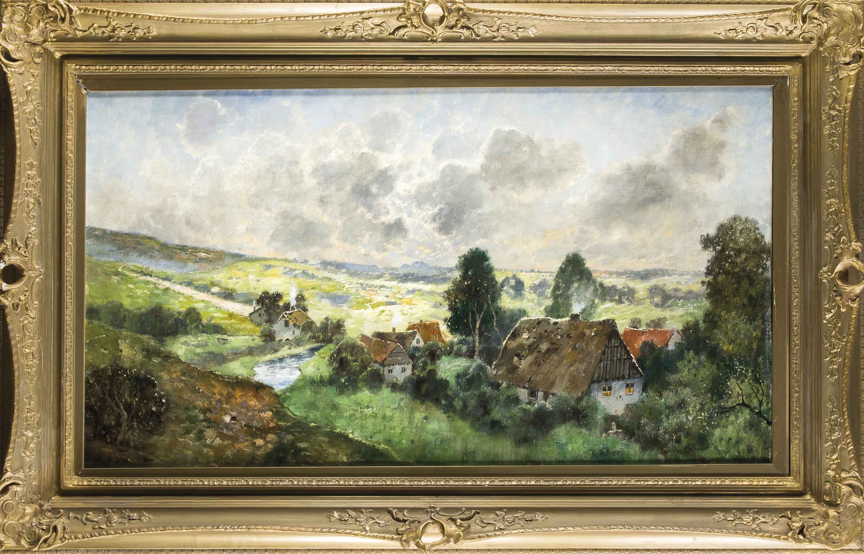 Karl Heffner (1849-1925), Impressionist der Münchener Schule, Schüler von J.N. Otto und A.Stademann,