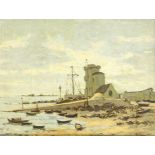 Étienne Adolphe Moreau-Nélaton (1859-1927), frz. Maler, Turm an der Bretagneküste,Öl/Lwd., u. re.