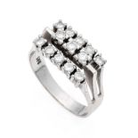 Brillant-Ring WG 585/000 mit Brillanten, zus. 0,60 ct W/SI, RG 54, 4,6 gMindestpreis: 200 EUR