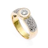 Brillant-Ring GG/WG 585/000 mit Brillanten, zus. 0,50 ct W/SI, RG 52, 6,5 gMindestpreis: 180 EUR