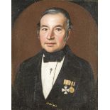 Anonymer Bildnismaler d. 19. Jh., Portrait des Wilhelm Gottlieb Heinrich Schenck(1795-1868), Pfarrer