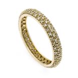 Brillant-Ring GG 585/000 rundherum mit Brillanten, zus. 1,0 ct W/SI-P1, RG 63, 2,8 gMindestpreis: