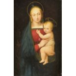 Anonymer Kopist nach Raffael, 19. Jh., Madonna del Granduca, meisterliche, feinmalerischeKopie mit