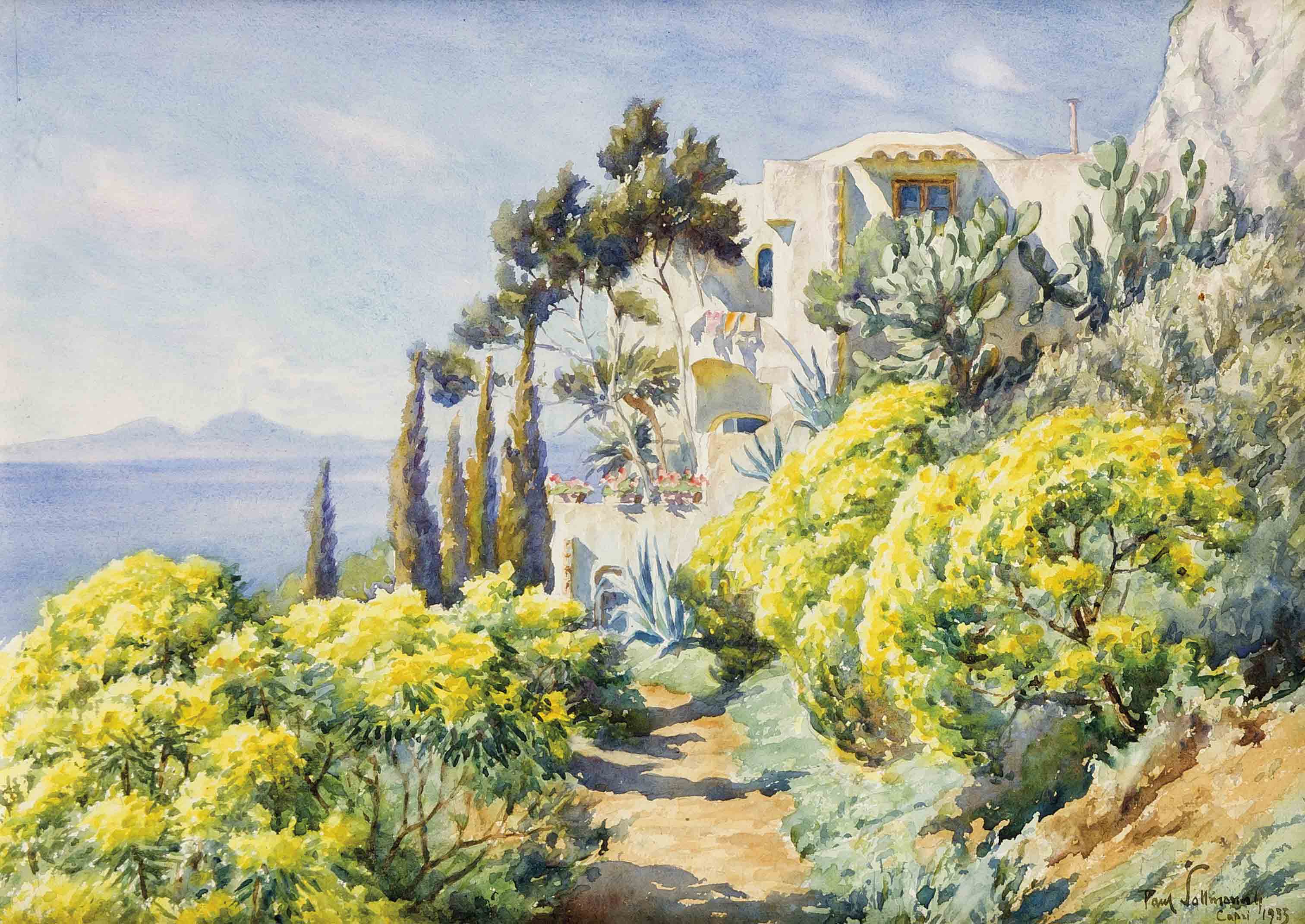 Paul Sollman (1886-1950), in Coburg geb. Landschafts- und Architekturmaler, sowieGrafiker, studierte