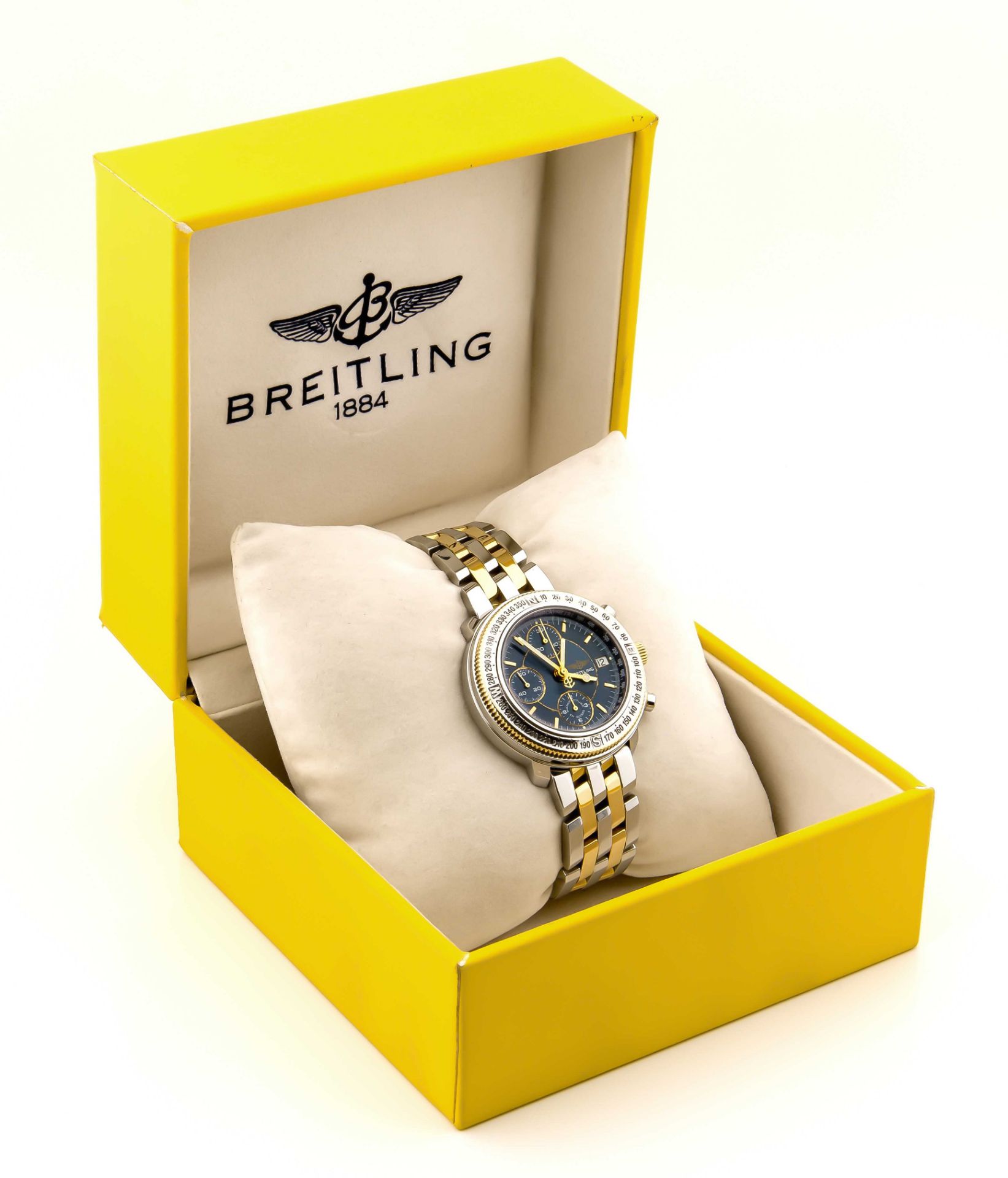 Breitling Herrenarmbanduhr Chrono-Astromat Longitude Stahl/Gold 750/000 Automatik mitDatum, Sekunde, - Image 4 of 6