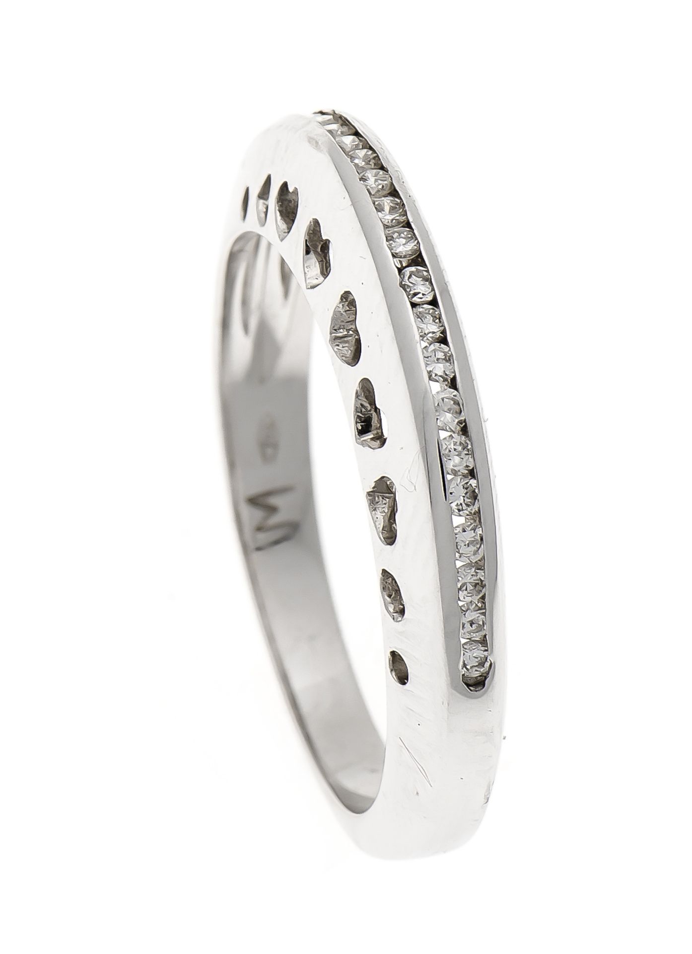 Brillant-Ring WG 750/000 mit Brillanten, zus. 0,19 ct TW/VS, RG 55, 4,2 g, ehemal. UVP.Euro 1.148,-
