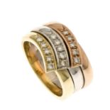 Brillant-Ring GG/WG/RG 585/000 mit Brillanten, zus. 0,435 ct W/SI, RG 55, 10,5 g,Kaufpreis 2010 Euro