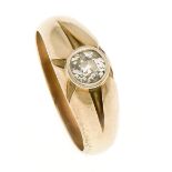 Altschliff-Diamant-Ring GG 585/000 ungest., gepr., mit einem Altschliff-Diamanten 0,45 ctget./PI, RG