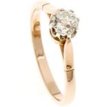 Altschliff-Diamant-Ring RG 56 (RG/WG 585/000) Russland um 1900, mit einemAltschliff-Diamanten,