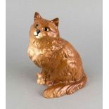 Sitzende Perser-Katze, Beswick & Son, Longton, England, 20. Jh., Keramik, naturalistischstaffiert in
