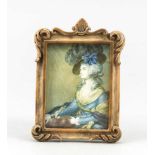 Elfenbeinminiatur 1. H. 19. Jh., Portrait der Mrs Sarah Siddons von Thomas Gainsborough(1727-