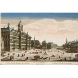 Guckkastenblatt Amsterdam, Ansicht des Rathauses 'L'Hotel de Ville d'Amsterdam', altkol.