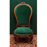 VICTORIAN WALNUT NURSING CHAIR