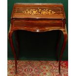 ROSEWOOD AND INLAID LATE 19TH CENTURY BU