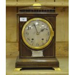 A MAHOGANY CASED BRACKET CLOCK, WITH BRA