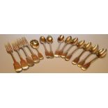 7 X FIDDLE PATTER SILVER TEASPOONS, LOND